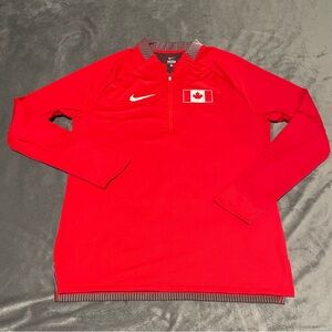 Nike Pro Elite Canada Jacket Mens Large 1/2 Zip Pullover Long Sleeve CI7826
